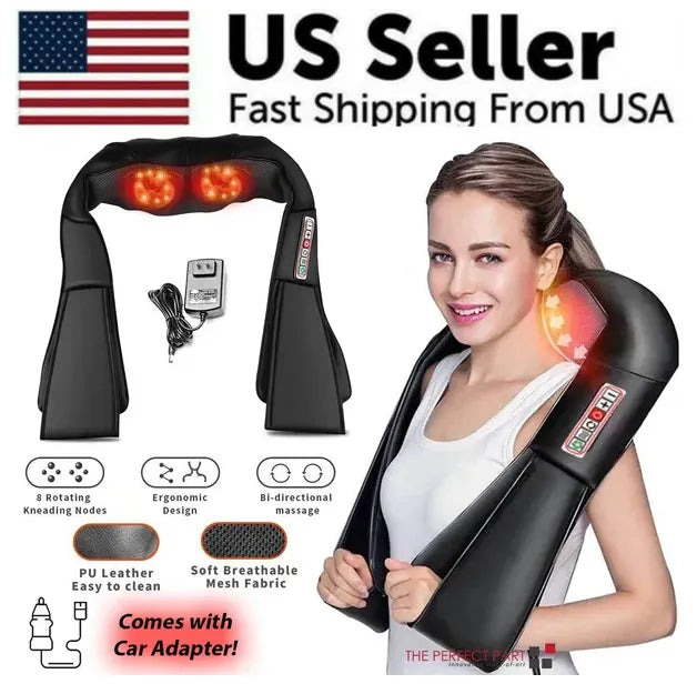 Shiatsu Deep Tissue Neck & Shoulder Massager with Heat