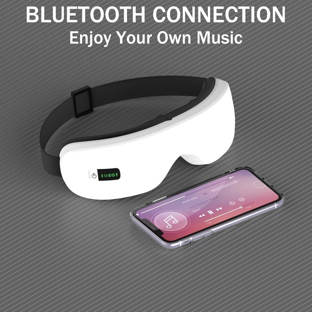 Bluetooth Eye Massager with Heat & Air Compression