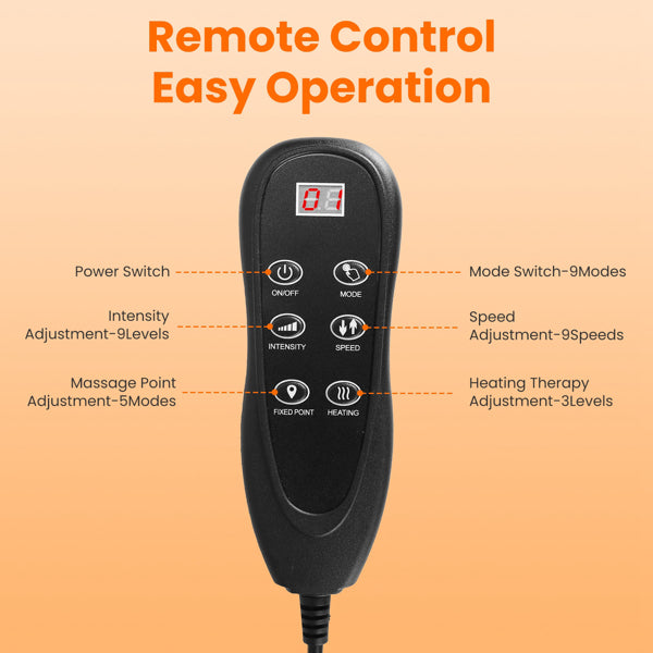 Full Body Shiatsu Massage Cushion with Heat, Chair & Mattress