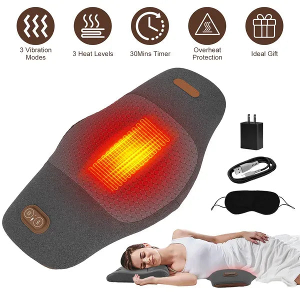 Electric Heated Lumbar Massager in use