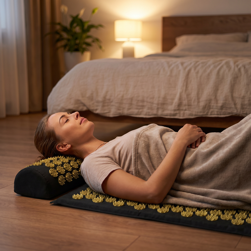 Acupressure Mat & Pillow Set for Back and Neck Relief